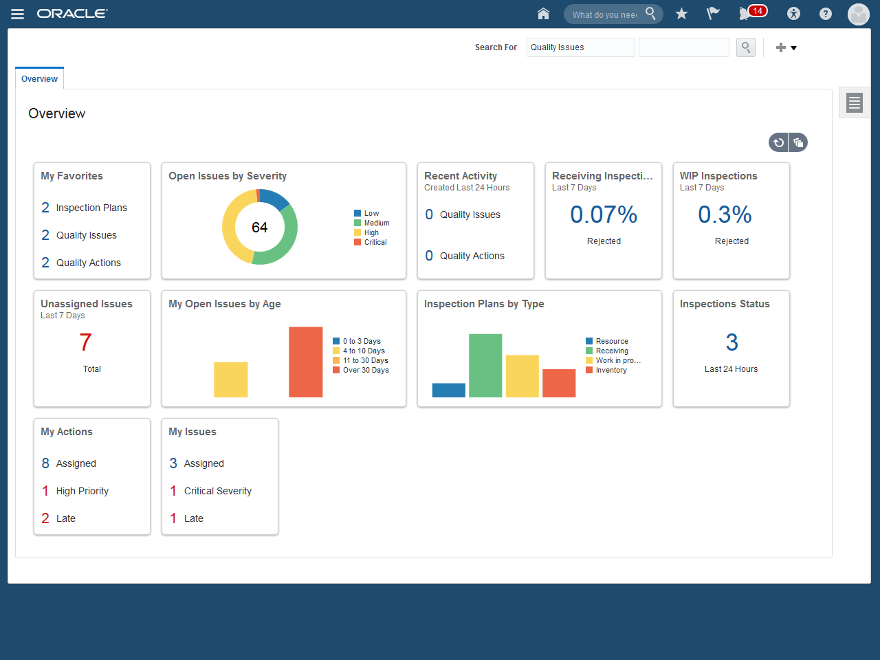 oracle scm quality management.