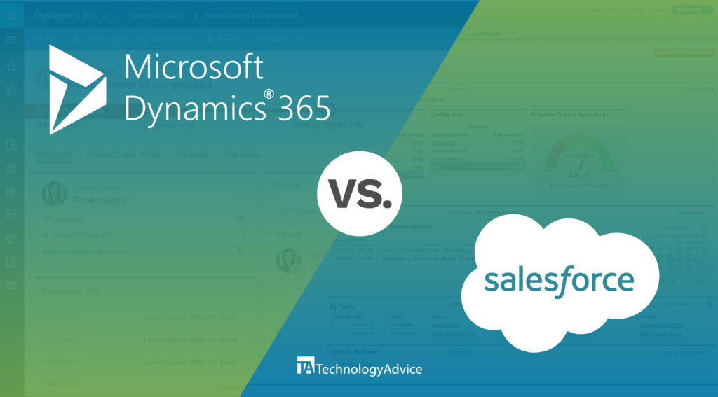 microsoft dynamics crm vs. salesforce product comparison