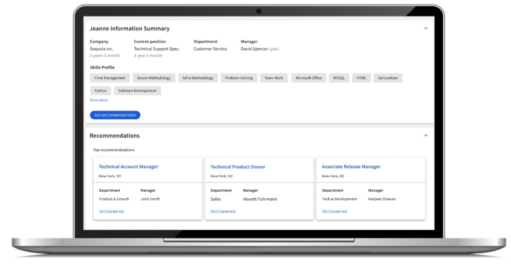 Screenshot of iCIMS Opportunity Marketplace feature.