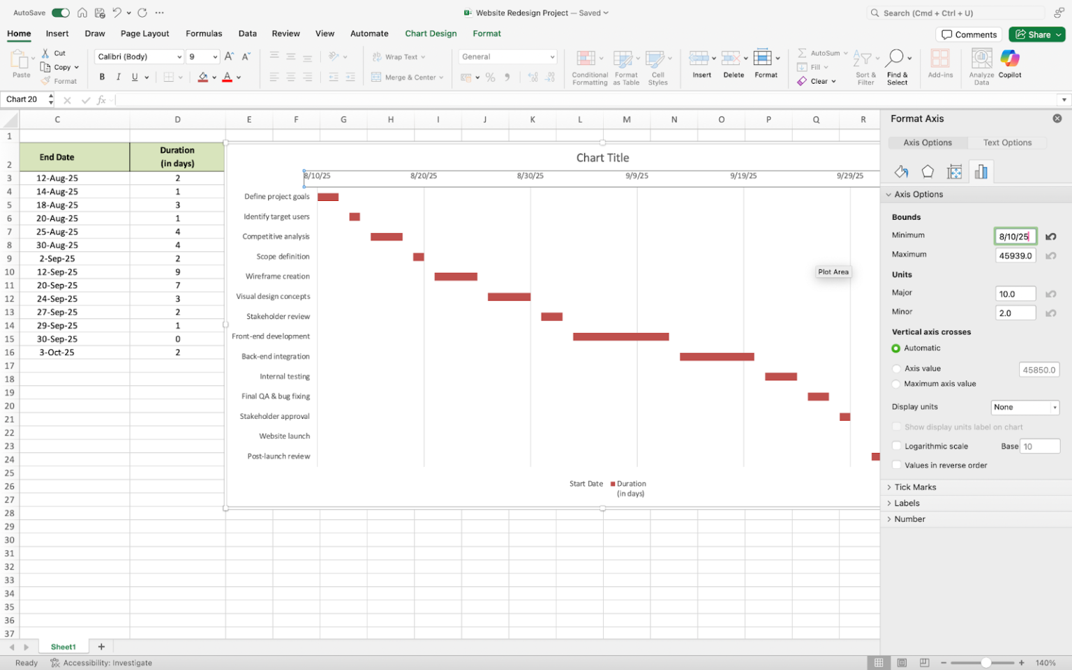 How to Create a Gantt Chart in Excel