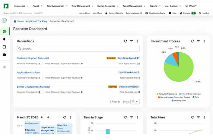 Paycom recruiter dashboard