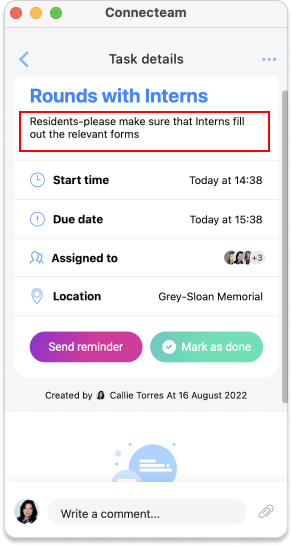 Connecteam mobile task list