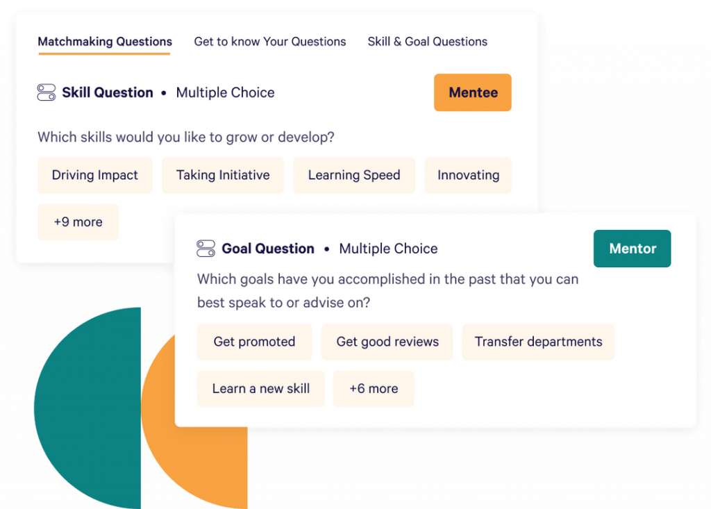 Together displays survey questions related to goals and skills.