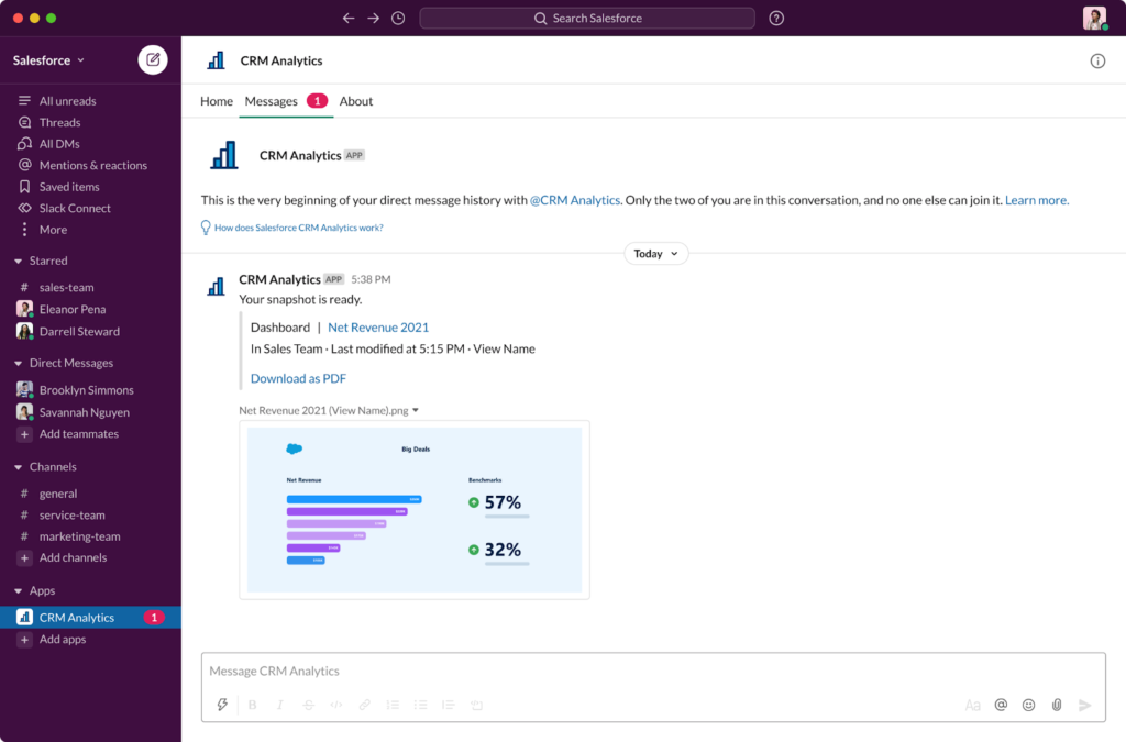 Salesforce AI-driven CRM analytics.