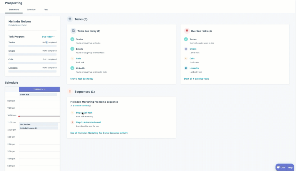 HubSpot Prospecting Workspace to efficiently manage workload.