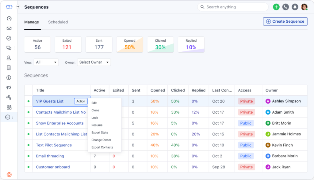 Salesmate sales cadence automates follow-ups.