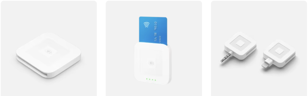 Square reader for contactless and chip and Square magstripe reader.