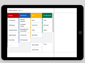 Square restaurant POs order page