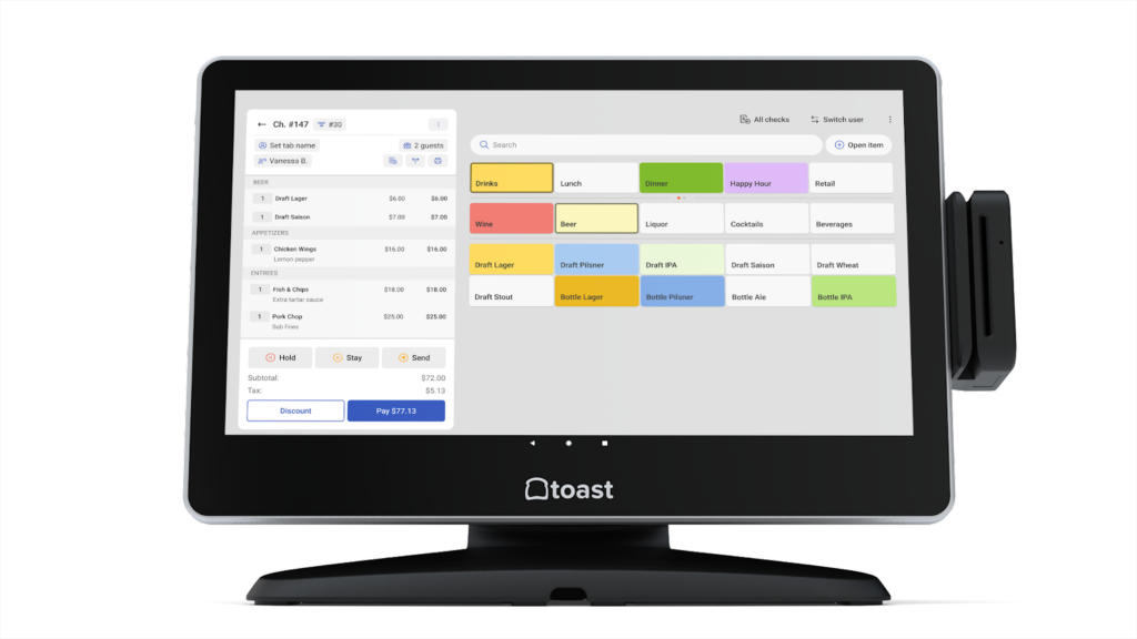 Toast restaurant POS software and hardware