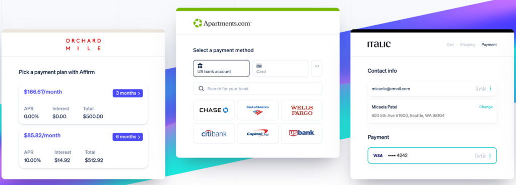 Stripe custom-branded checkouts.