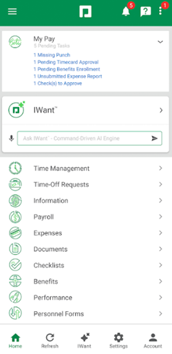 Beti payroll error alerts on Paycom's mobile app