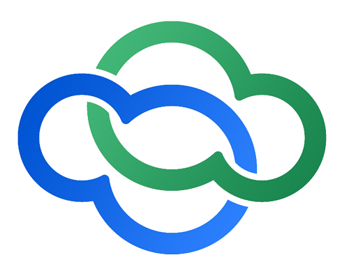 VTiger crm logo icon with blue and green cloud outlines.