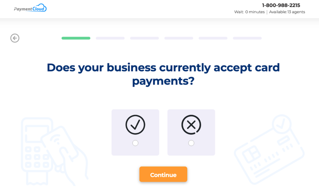 PaymentCloud online application.