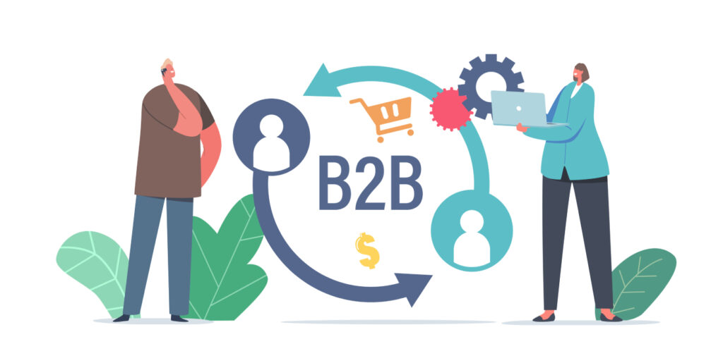 B2B partnership solution concept image.