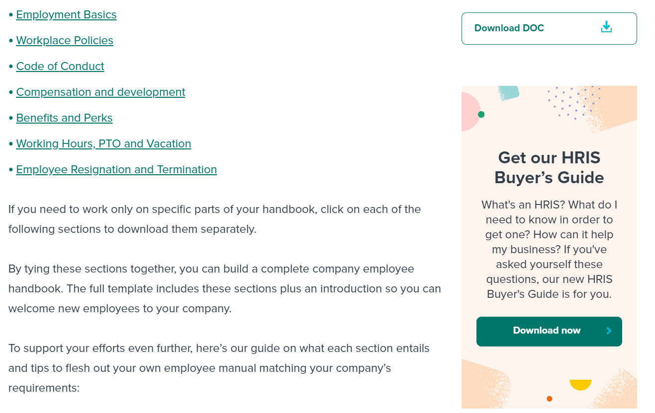 Workable's employee handbook displays thorough and detailed guidelines on company policies and procedures.