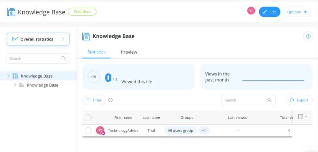 A screenshot of Connecteam's Knowledge Base feature.