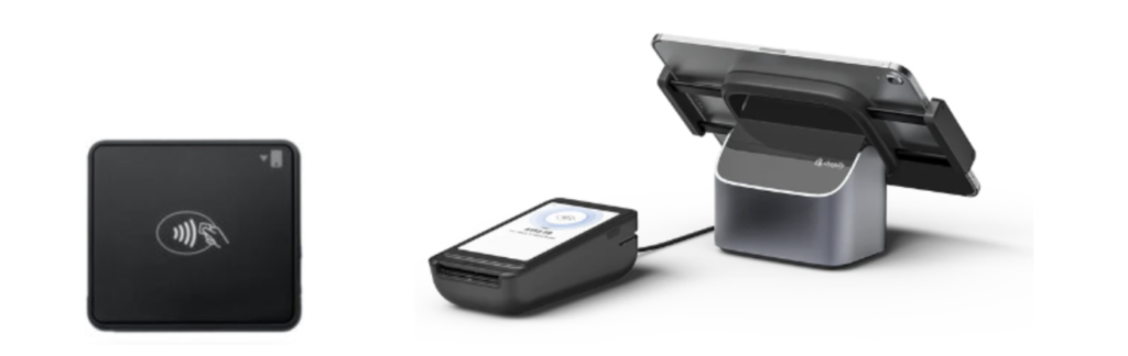 Shopify POS hardware
tap and chip card reader and Shopify POS countertop kit