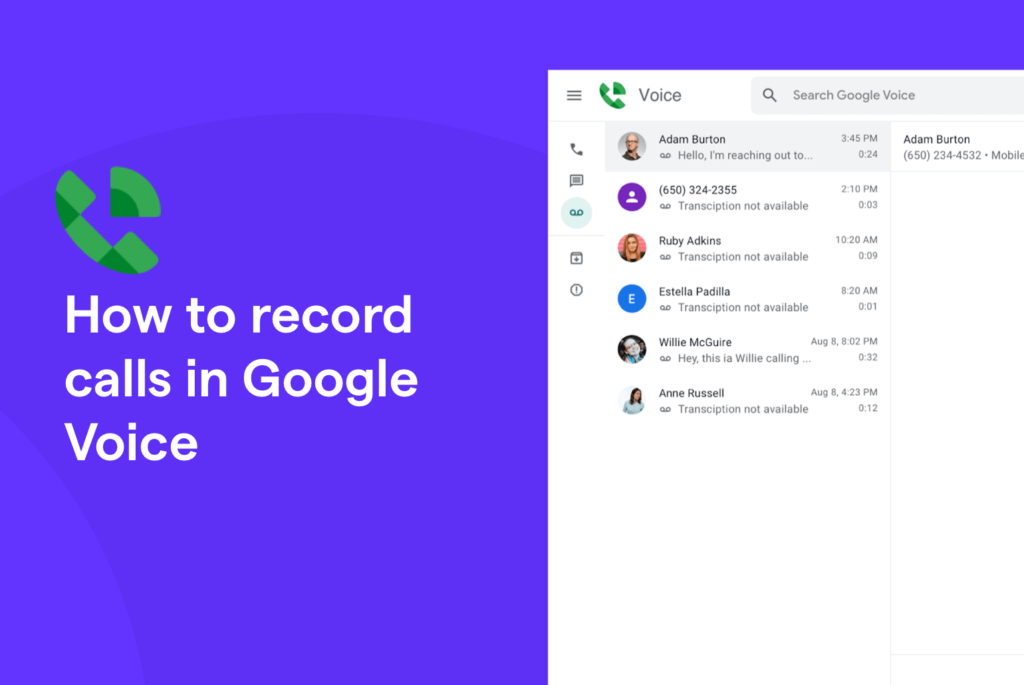Google Voice call recording
