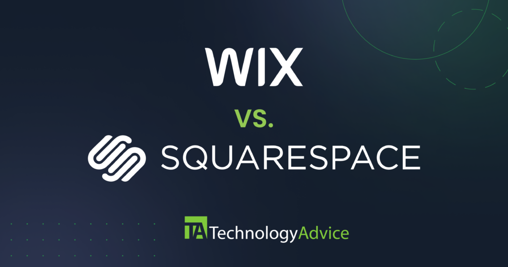 TA Article Featured Image that says "Wix vs Squarespace"