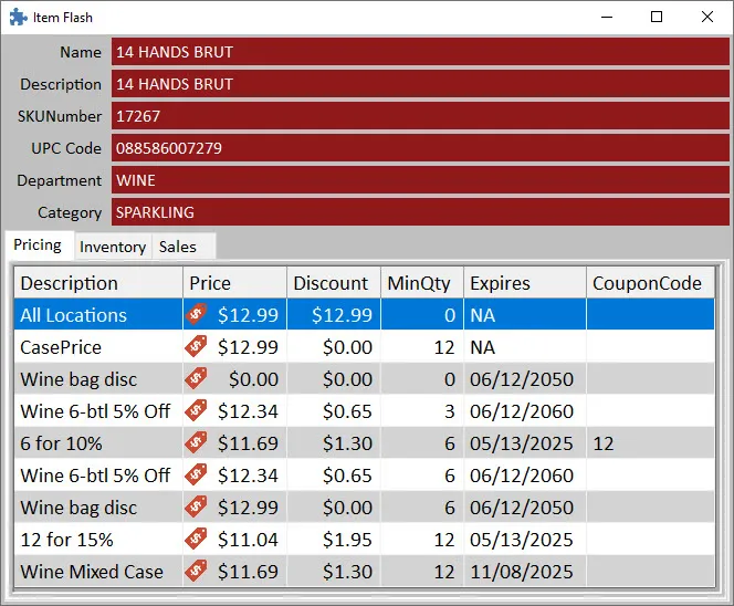 Quick item view on Mpower POS