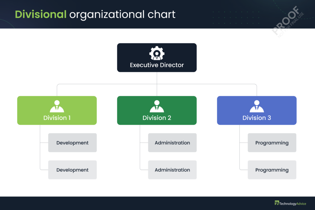 Example of a divisional org chart.