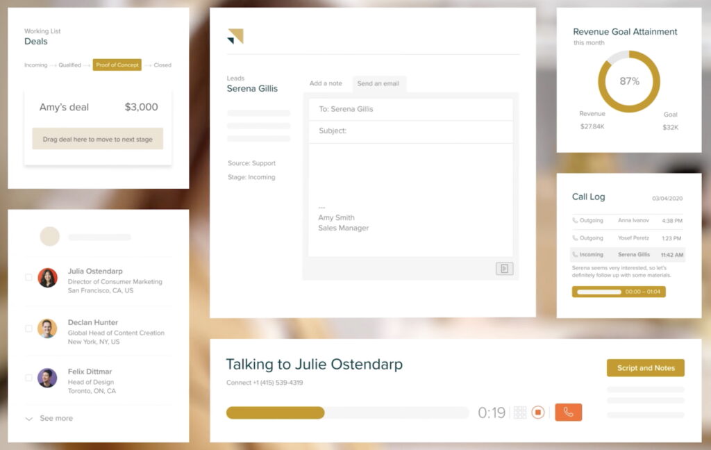 Zendesk Sell communications.