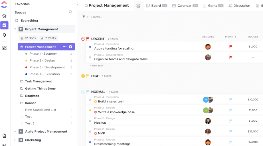 Clickup screenshot