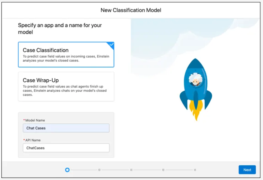 Salesforce case classification app with Einstein analysis and predictions.