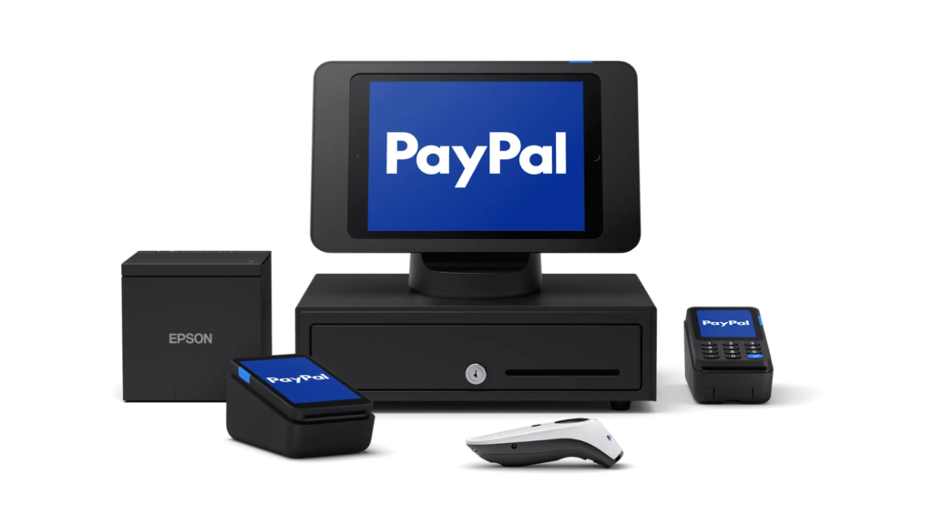 PayPal POS also scales to a full countertop setup, with compatible terminals, card readers, receipt printers, and peripherals for businesses that need a complete in-store POS system.