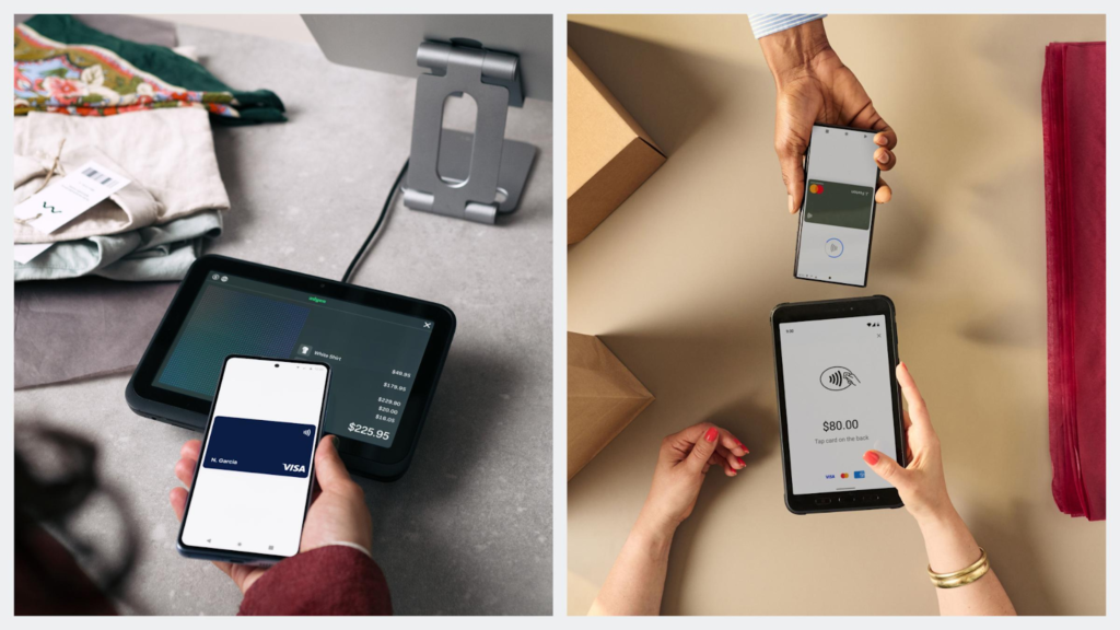 Adyen supports seamless in-person payments with contactless options, including Tap to Pay on mobile devices and Android-based terminals.