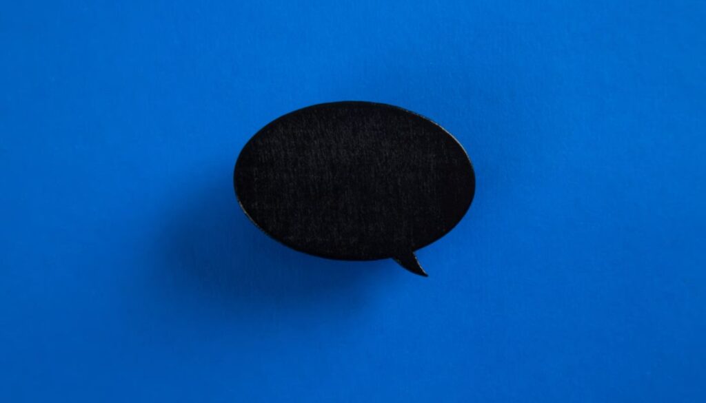 text box on a blue background