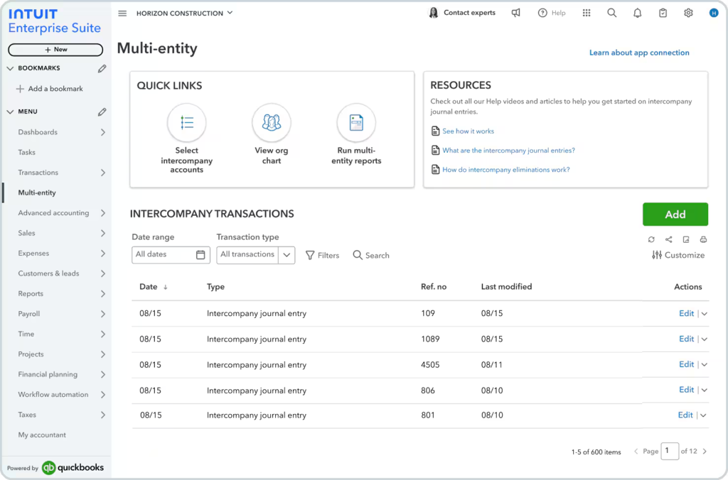 Multi-entity transactions in IES